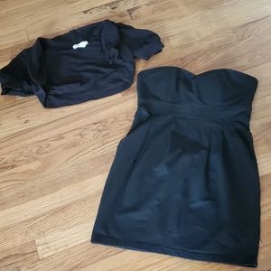 Forever 21 Strapless Mini dress with FREE Bolera shrug.